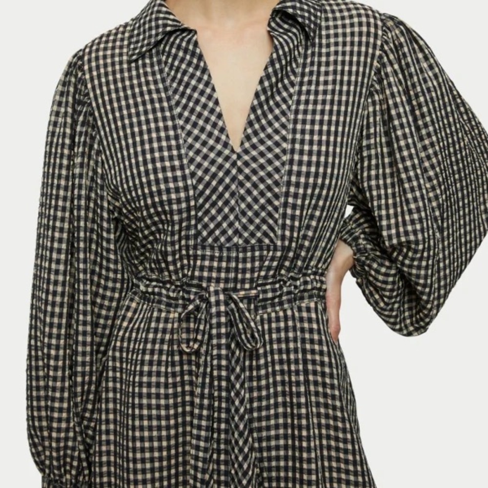 Plaid Long Sleeve Dress